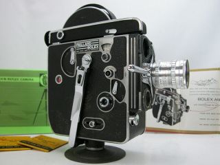 Bolex Rex Reflex 16mm Movie Camera With C - Mt Lens And Instructions