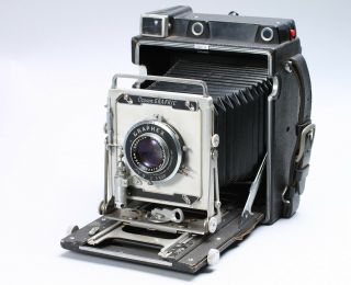 Graflex Crown Graphic 4x5 Camera W/ Optar 135mm F/4.  7 Lens