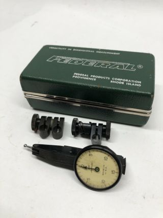 Vintage Dial Test Indicator Federal Testmaster Machinist Tool.  001 Jeweled