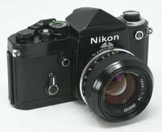 Nikon Black F2 Camera With Prism Serial 7567661 With 50mm F1.  4 Nikkor Lens