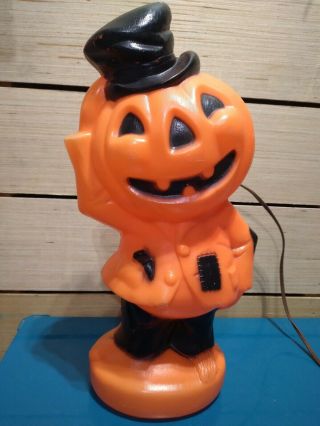 Vintage 1969 Empire Jack - O - Lantern Blow Mold 14 " Halloween Pumpkin Scarecrow