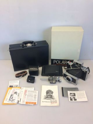 Polaroid Land Camera Model 180 W/ 114mm F4.  5 Lens,  Box Case,  Japan,