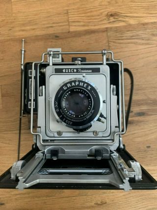 Busch Pressman Model D Graphex Woolensack 135mm Lens,  4x5 Medium Format