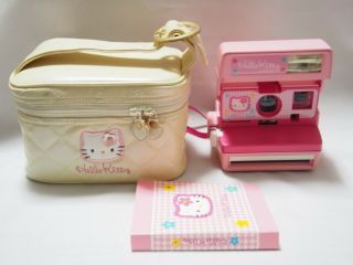 Sanrio Hello Kitty Instant Polaroid Camera 600 With Bag & Photo Album From Japan