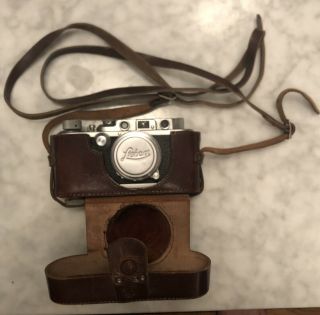 Vintage Leica Drp Ernst Leitz Wetzlar German Camera No.  278538 W/ Leather Case