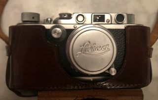 Vintage Leica DRP Ernst Leitz Wetzlar German Camera No.  278538 w/ Leather Case 2