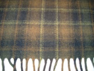 Vintage Pendleton Throw Blanket 100 Virgin Wool Brown Plaid