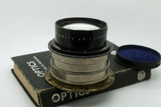 Vintage Fast Carl Zeiss F/2.  7 165mm Tessar Lens Wetplate Speed Graphic Swirls