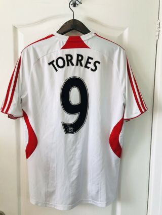 Vtg Adidas Liverpool Torres Football Shirt Soccer Jersey Medium M
