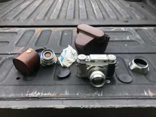 Vintage Voigtlander Prominent Rangefinder 35mm Camera W/ Dynaron 1:4.  5/100 Lens
