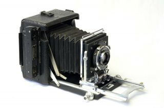 Busch Pressman 2 - 1/4 X 3 - 1/4 Sheet Film Camera W/ Wollensak 101mm F/4.  5 Lens