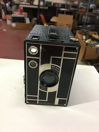 Art Deco Eastman Kodak Beau Brownie Box Camera With Doublet Lens