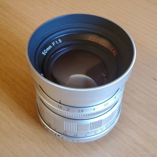 Voigtlander Nokton 50mm Aspherical Lens,  F/1.  5.  M39 Leica Mount