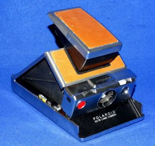 Great Polaroid Sx - 70 Land Camera Tan Leather Steel Sx70