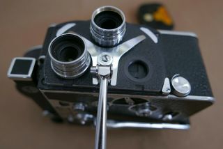 Paillard Bolex H - 8 8MM Film Movie Camera,  2 Lenses, 2