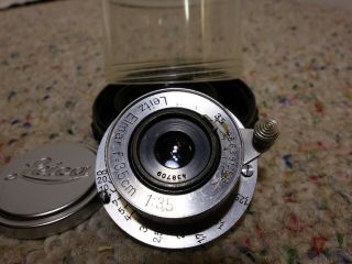 Leica Leitz 3.  5cm 35mm Elmar f3.  5 lens vintage M39 mount 2