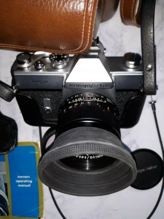Mamiya Sekor 1000 DTL 35mm Film Camera W/ 55mm f1.  4 M42 SLR extra Lens 3