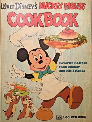 Walt Disney’s Mickey Mouse Cookbook.  Vintage.  A Golden Book.  Hardcover.
