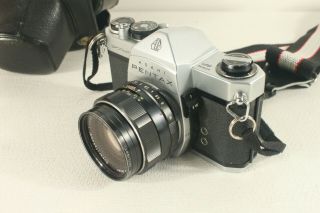 Pentax Asahi Spotmatic Vintage Camera With Takumar 1:1.  4/50 Lens.  (ref D 499)