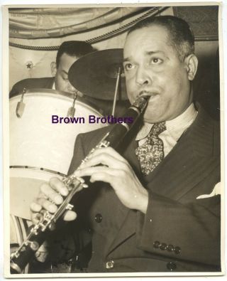 Vintage 1930 - 40s Jazz Clarinetist Albert Nicholas Photo By Otto Hess