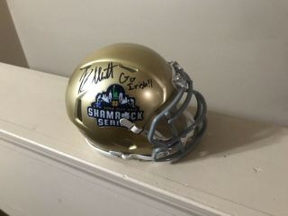 Jalen Elliott Cole Kemet Autographed Notre Dame Football Mini Helmet Irish