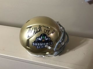 Jalen Elliott Cole Kemet Autographed Notre Dame Football Mini Helmet Irish 2