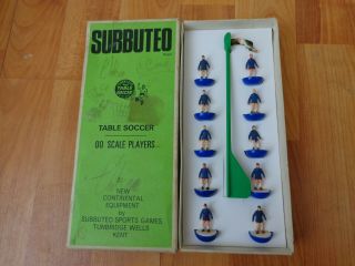 Vintage Subbuteo Hw Heavyweight Ref 42 Chelsea Complete Boxed Team