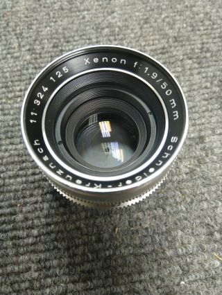 Schneider Kreuznach Xenon F:1.  9/50 Mm Lens For Kodak Instamatic Reflex