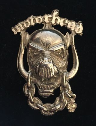 Motorhead Warpig Snaggletooth Metal Pin Badge 80s Vintage
