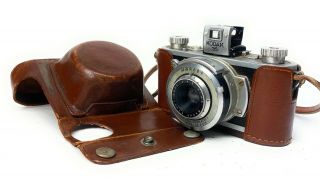 Vintage Kodak 35 Camera W/ Anastigmat 51mm F/4.  5 Lens & Case Untested/for Parts
