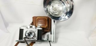 Vintage Samoca 35 Ii W/c.  Ezumar Anastigmat 50mm F3.  5 Lens,  Oem Case & Nova Flash