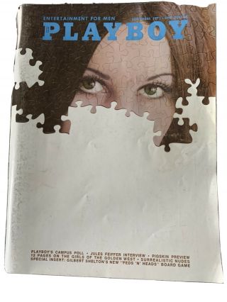 Playboy - September,  1971 Back Issue,  Feds - N - Heads Pull - Out Board Game,  Vintage