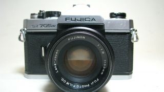 Fujica St705w 35mm Film Slr Camera W/fujinon 55mm F1.  8 Lens