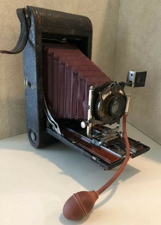Antique Kodak Folding Camera Red Bellows
