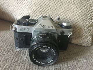 Vintage Canon Ae - 1 Program 35mm Camera With 50 Mm Lens