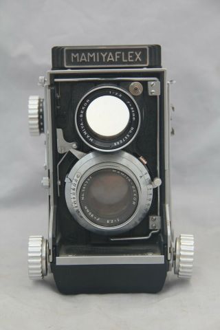 Early Mamiyaflex C Professional Tlr Medium Format Film Camera Sekor 2.  8/80 Lens
