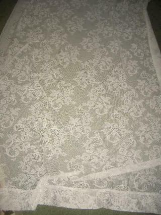 Jcpenney Vintage Lace Curtain Panels;off White - 6 Panels For 3 Windows.  64 " By 84 "