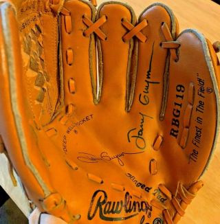 Tony Gwynn Autographed Baseball Glove Rawlings His Own Signed Model Ten Inch