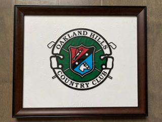Oakland Hills Country Club - Pin Flag,  Custom Framed