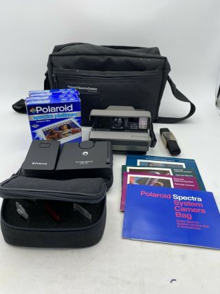 Polaroid Spectra System Instant Film Camera Kit W/ Remote Control Filters & Film