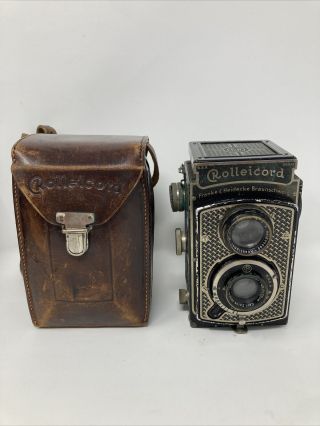 Rolleicord I Nickel Plated Art Deco Rollei Tlr Camera - Used/untested Read