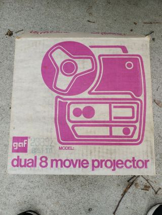 Vtg Movie Film Projector GAF 1564 Z Dual 8mm and 8mm 3