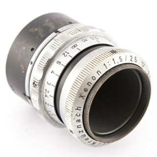 Schneider - Kreuznach Xenon 25mm F1.  5 Vintage C Mount Cine Lens 1:1,  5/25