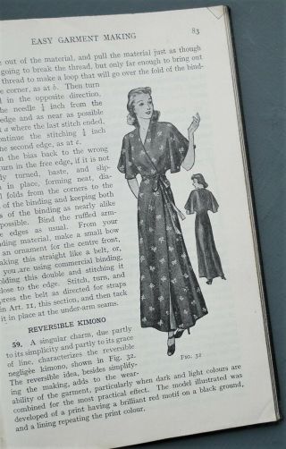 First Steps In Dressmaking Vintage 30s 40s Sewing Pattern Book Woman 