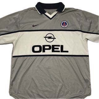 Vintage Nike Paris Saint Germain Mens Jersey 2000/2001 Opel Gray Psg Size Xl.  B9
