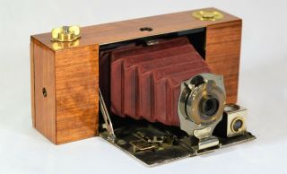 Folding Camera Kodak No.  2a Folding Pocket Brownie Model A Antique Custom Sapele