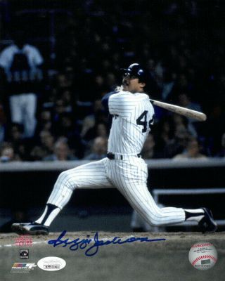 Reggie Jackson Signed York Yankees 8x10 Color Photo 1977 World Series - Jsa