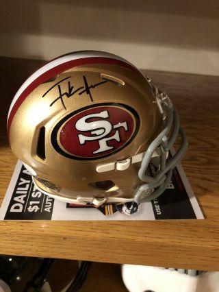 Frank Gore San Francisco 49ers Signed Speed Mini Helmet Jsa Witnessed