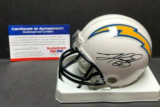 Jacob Hester Signed San Diego Chargers Football Mini - Helmet Psa R57139