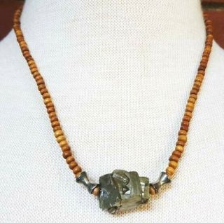 Vintage Sterling Silver Robert Lee Morris Necklace W/ Pyrite Pendant Signed Rlm